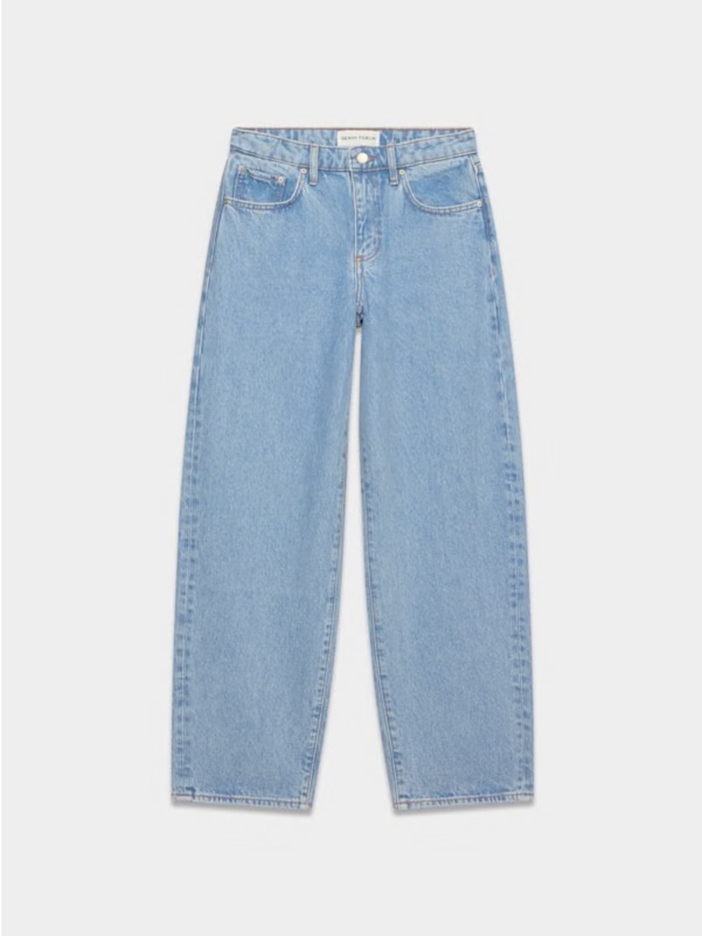 Denim Forum Kai Relaxed Mid-Rise Barrel Jean - No-Stress Light Blue